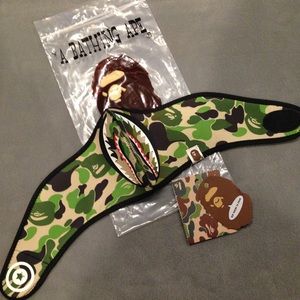 BAPE Neoprene Face Mask Green Camo A Bathing Ape